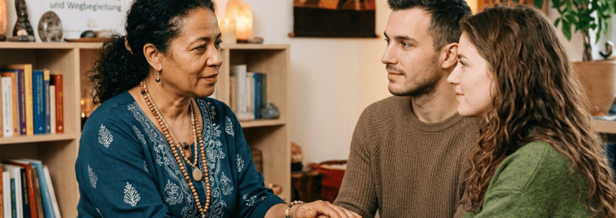 Spirituelle Begleitung eines Paares bei der Partnerrückführung